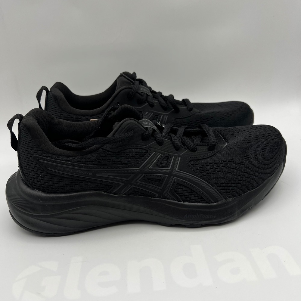 Asics Gel-Contend 9 Womens 6.5 Black Mesh Running Shoes Gel AmpliFoam Cushioning